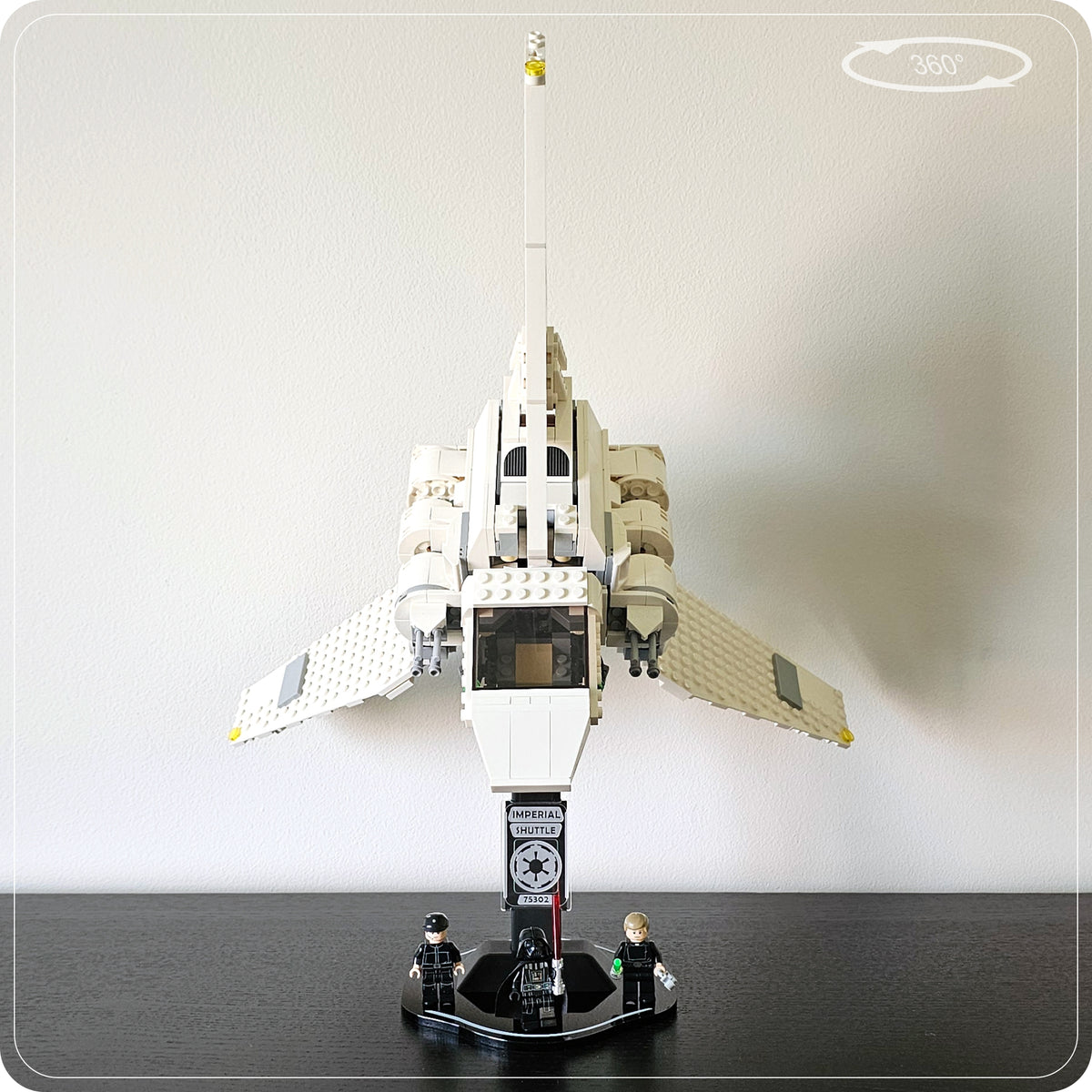 Display stand for LEGO 75302 Imperial Shuttle - 360° ROTATING SERIES (M1145) - view 14