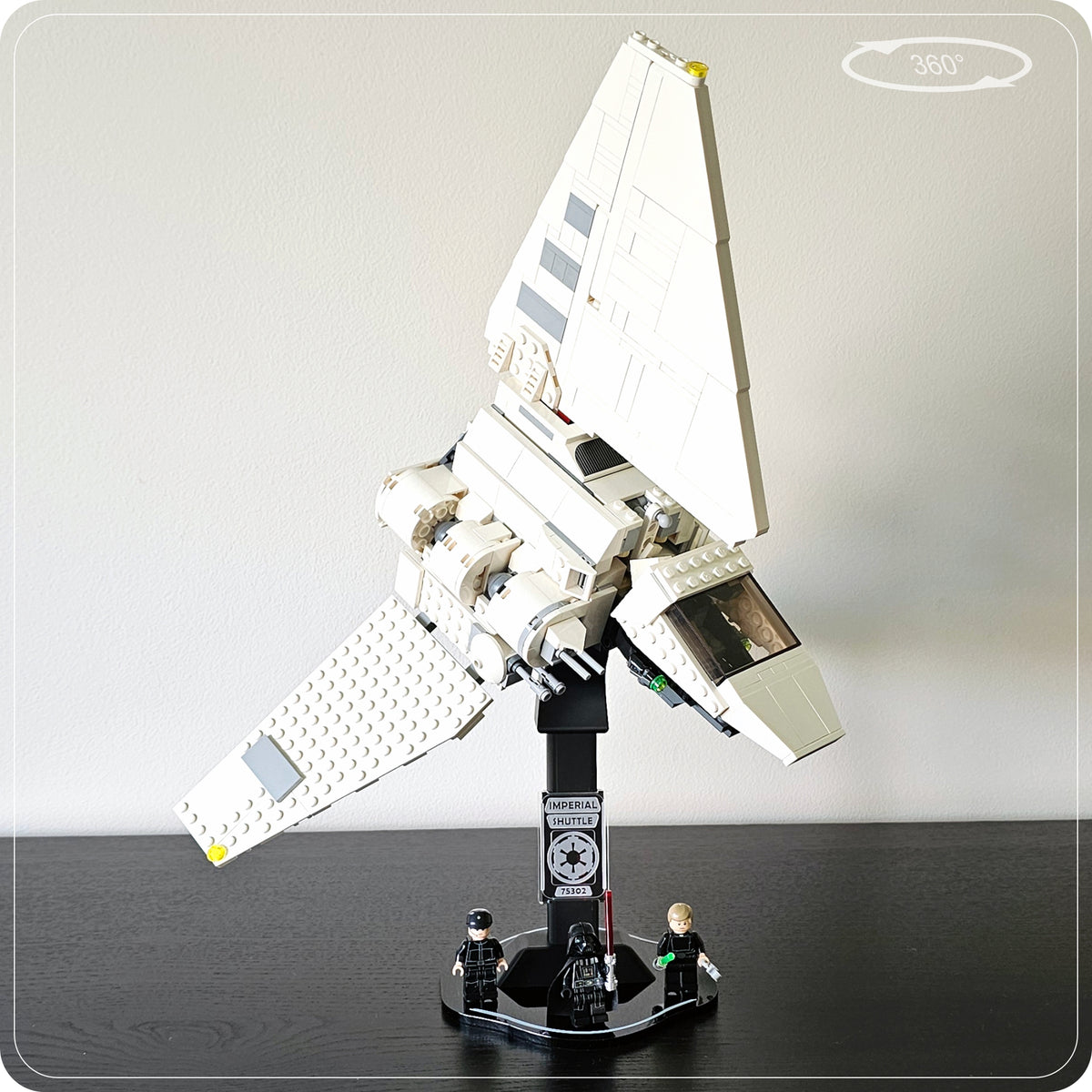 Display stand for LEGO 75302 Imperial Shuttle - 360° ROTATING SERIES (M1145) - view 15