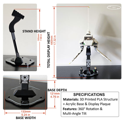 Display stand for LEGO 75302 Imperial Shuttle - 360° ROTATING SERIES (M1145) - view 19