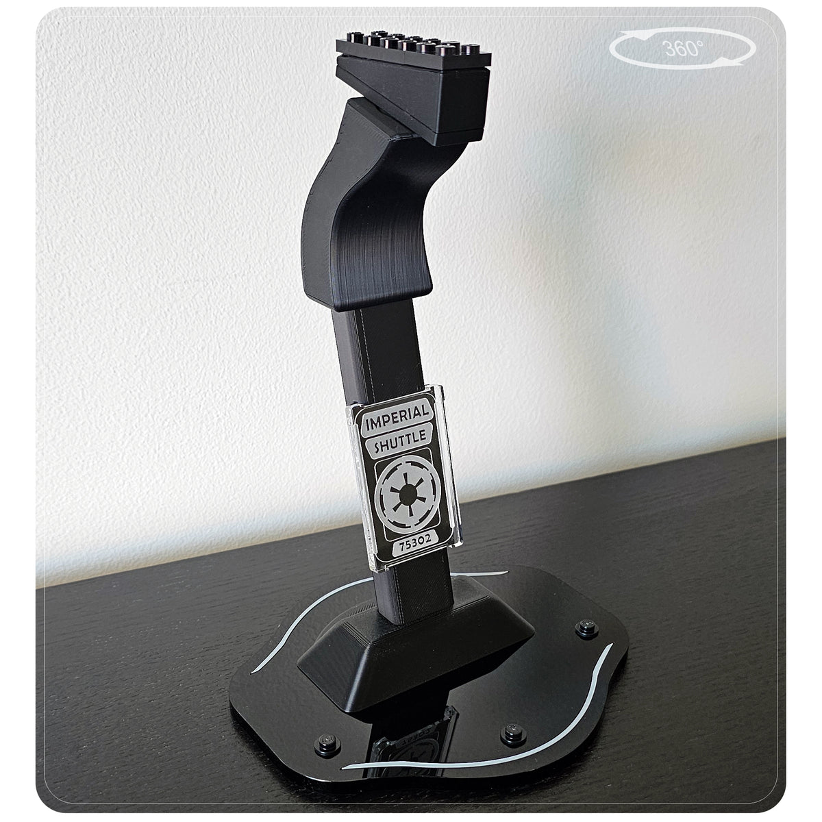 Display stand for LEGO 75302 Imperial Shuttle - 360° ROTATING SERIES (M1145) - detail view