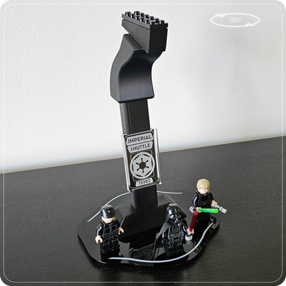 Display stand for LEGO 75302 Imperial Shuttle - 360° ROTATING SERIES (M1145) - with minifigures