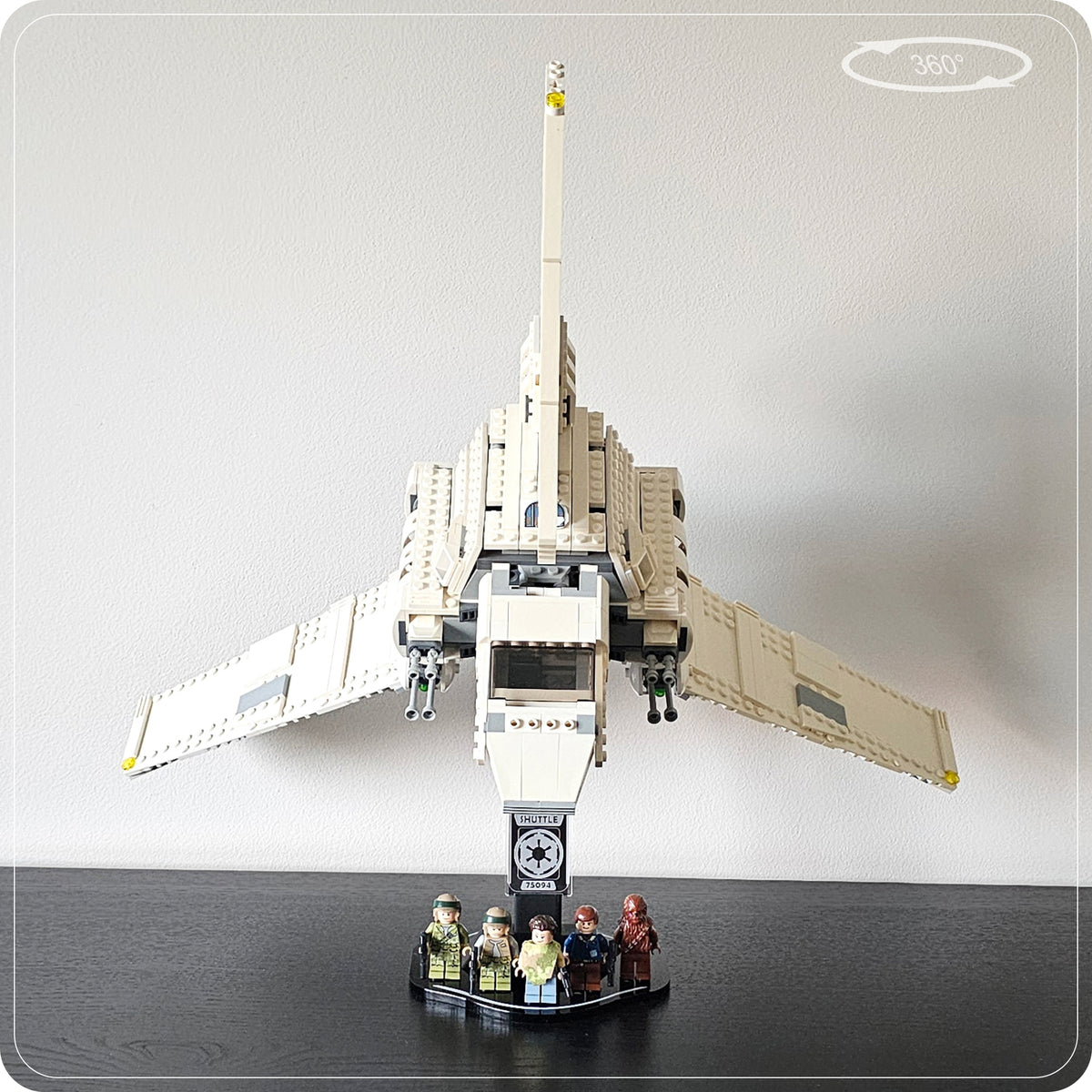 Display stand for LEGO 75094 Tydirium Imperial Shuttle - 360° ROTATING SERIES (M1147) - view 12