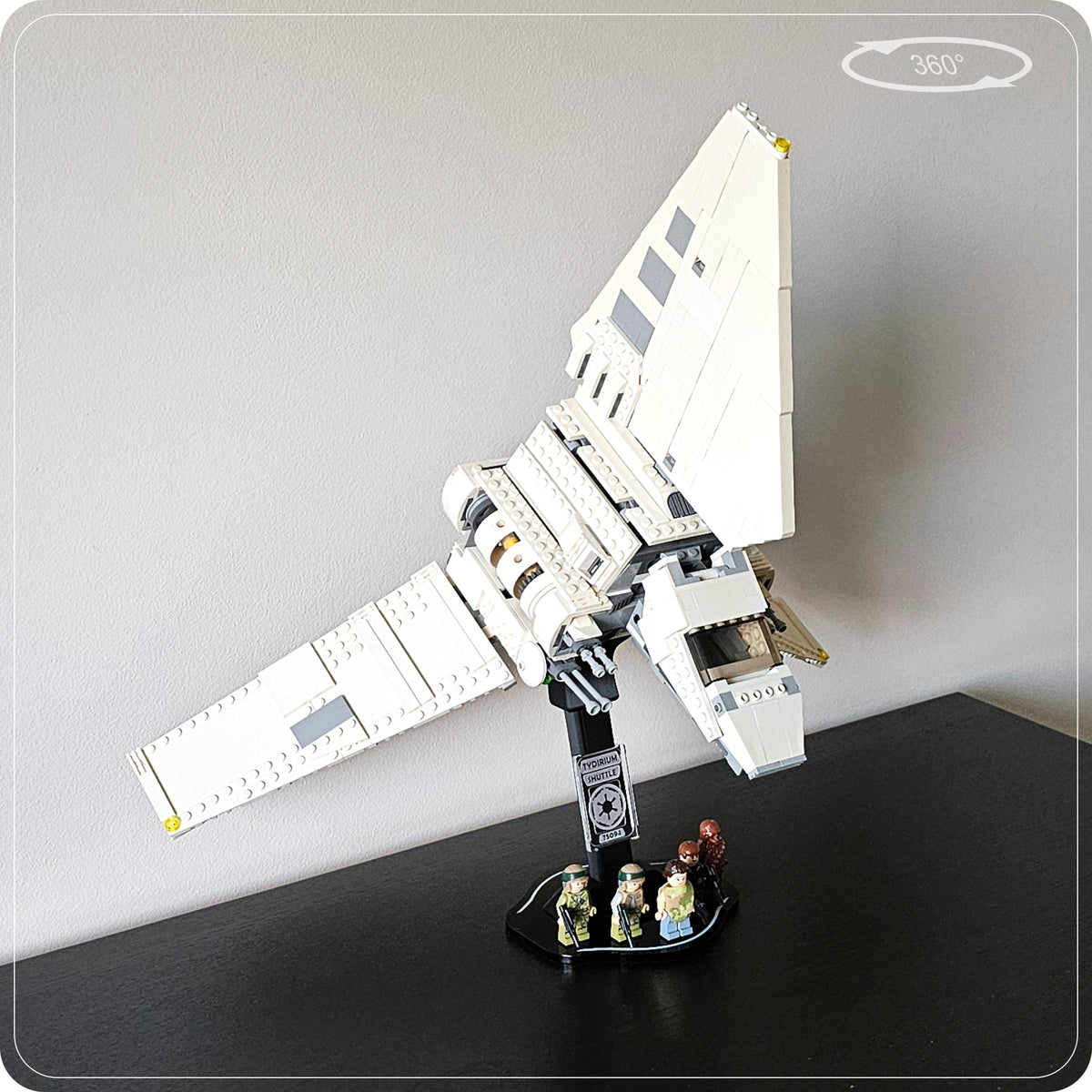 Display stand for LEGO 75094 Tydirium Imperial Shuttle - 360° ROTATING SERIES (M1147) - view 13