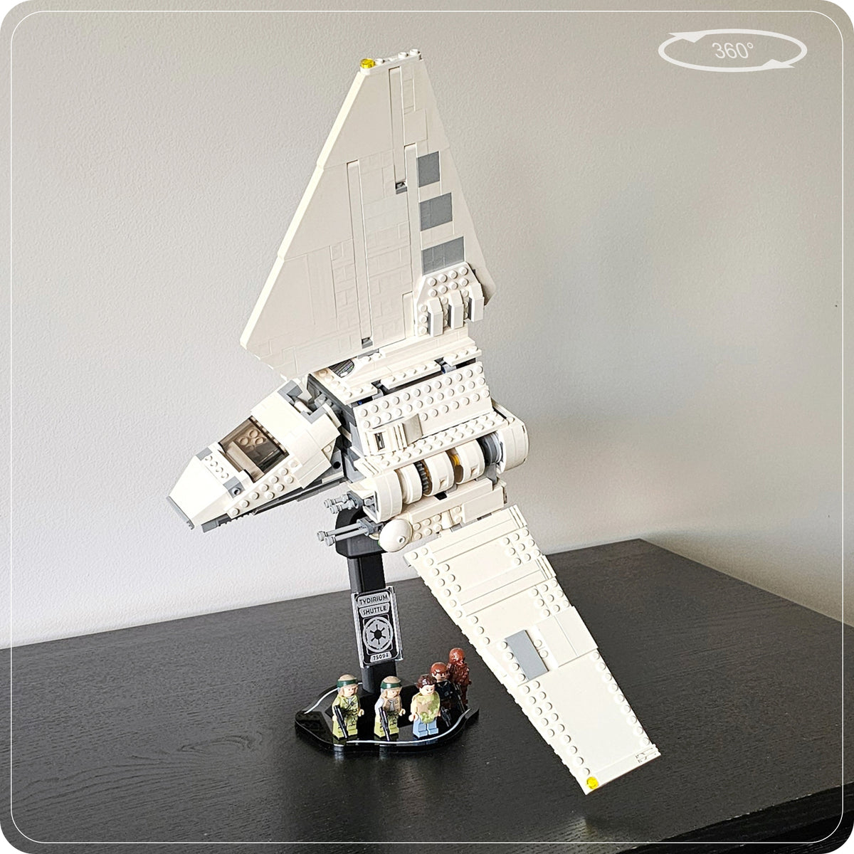 Display stand for LEGO 75094 Tydirium Imperial Shuttle - 360° ROTATING SERIES (M1147) - view 14