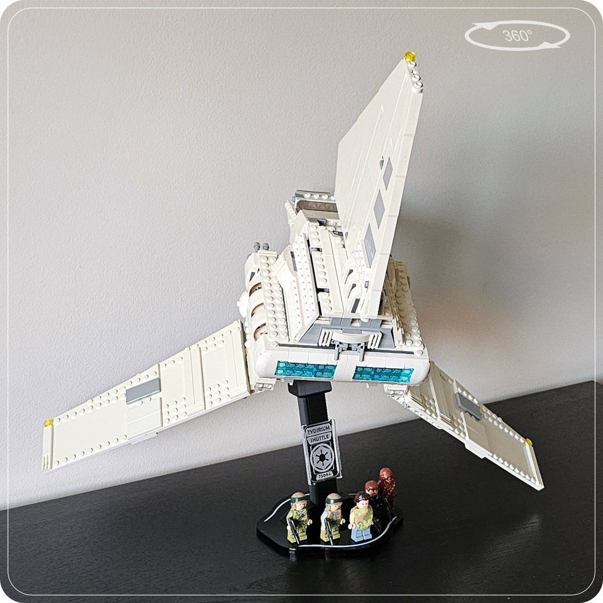 Display stand for LEGO 75094 Tydirium Imperial Shuttle - 360° ROTATING SERIES (M1147) - view 19