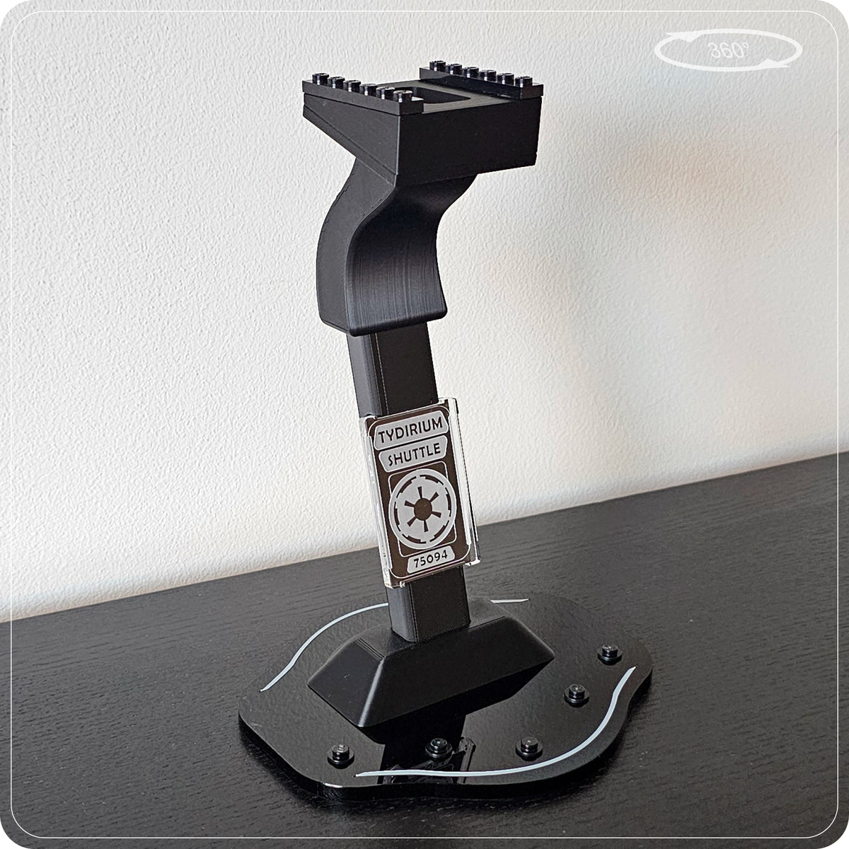 Display stand for LEGO 75094 Tydirium Imperial Shuttle - 360° ROTATING SERIES (M1147) - detail view