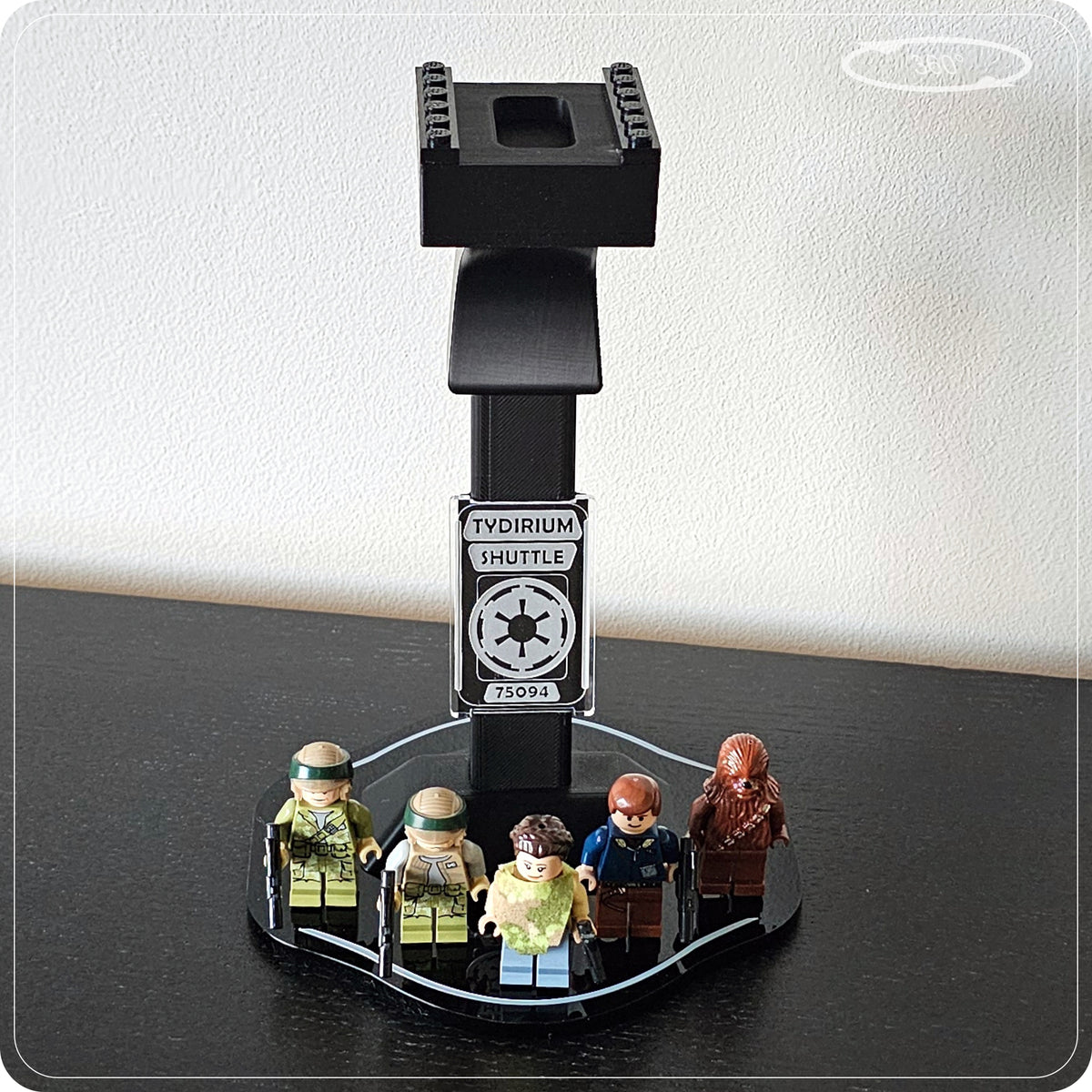 Display stand for LEGO 75094 Tydirium Imperial Shuttle - 360° ROTATING SERIES (M1147) - with minifigures