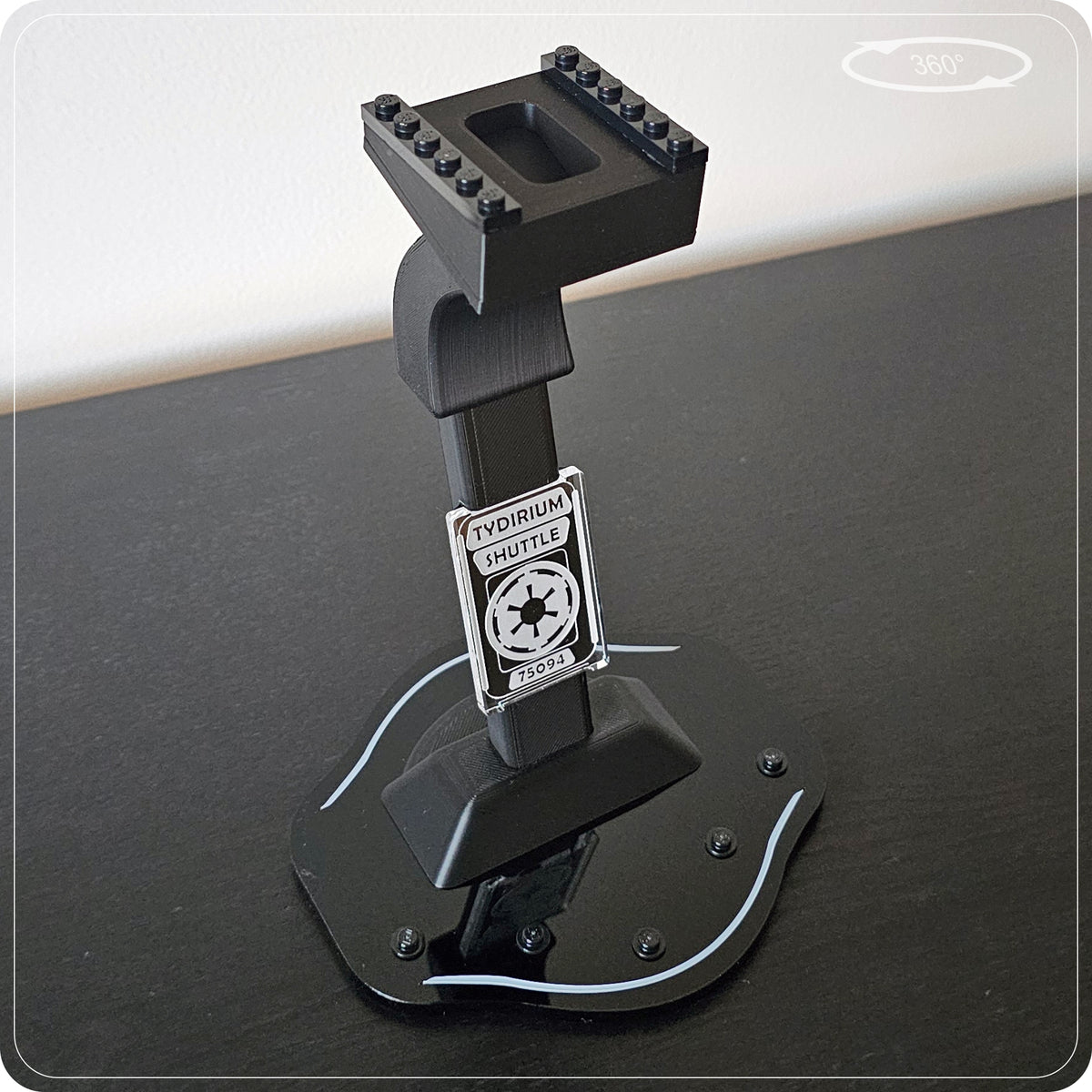 Display stand for LEGO 75094 Tydirium Imperial Shuttle - 360° ROTATING SERIES (M1147) - scale reference