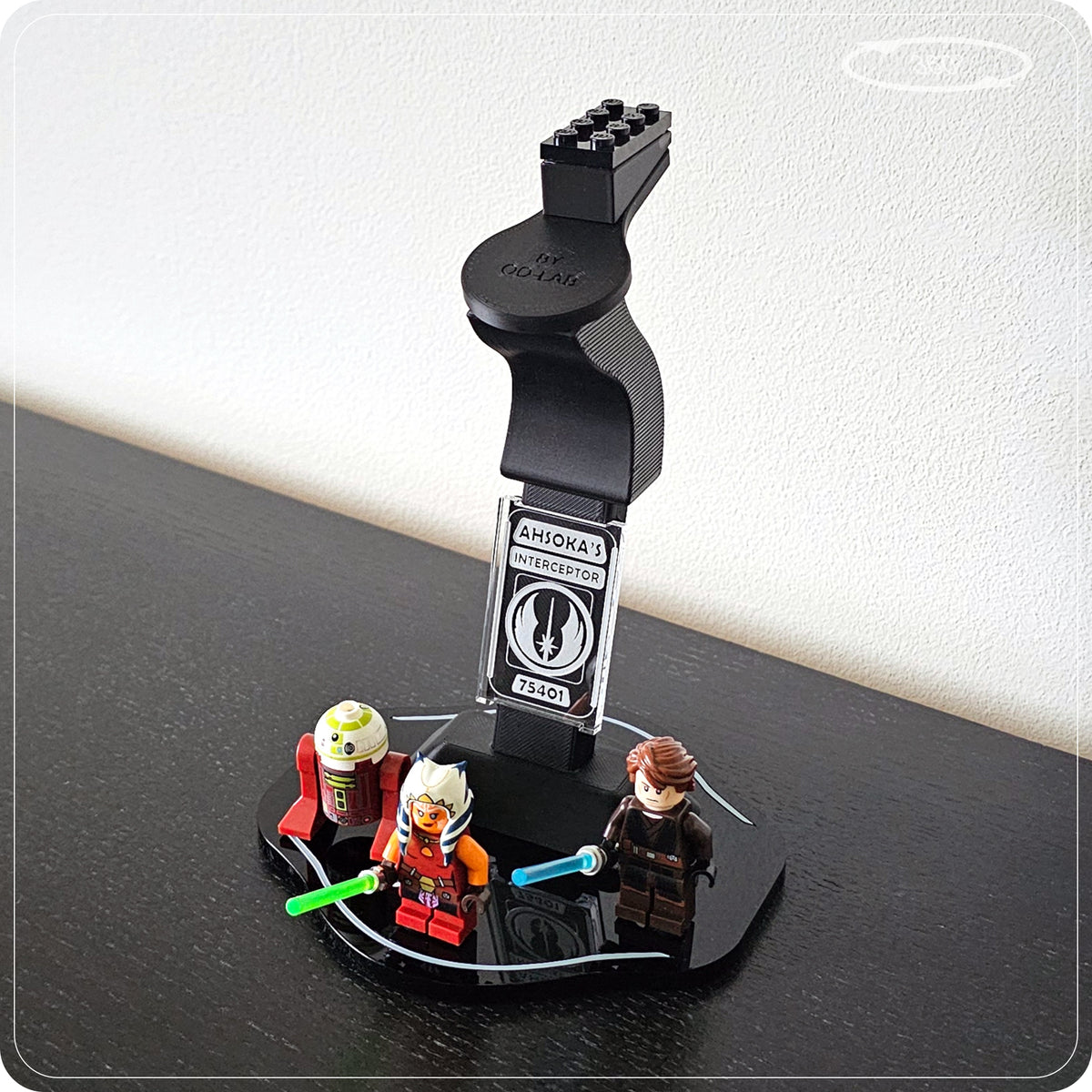 Display stand for LEGO 75401 Ahsoka's Jedi Interceptor - 360° ROTATING SERIES (M1149) - additional view