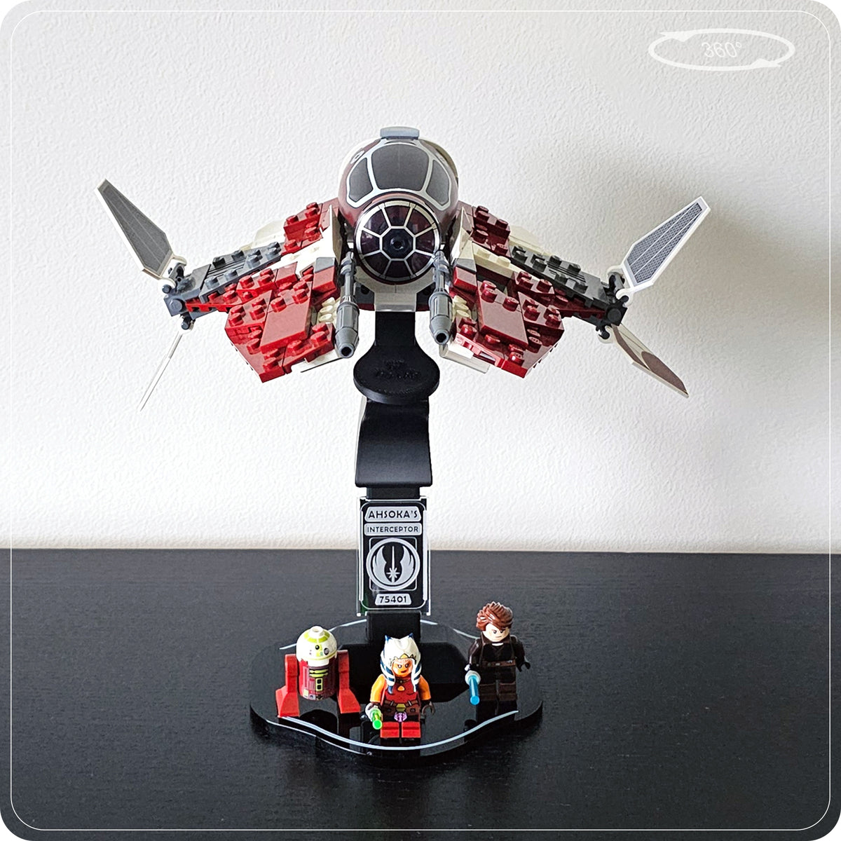 Display stand for LEGO 75401 Ahsoka's Jedi Interceptor - 360° ROTATING SERIES (M1149) - view 17