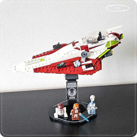 Display stand for LEGO 75333 Obi Wan's Starfighter - 360° ROTATING SERIES (M1150) - product photo