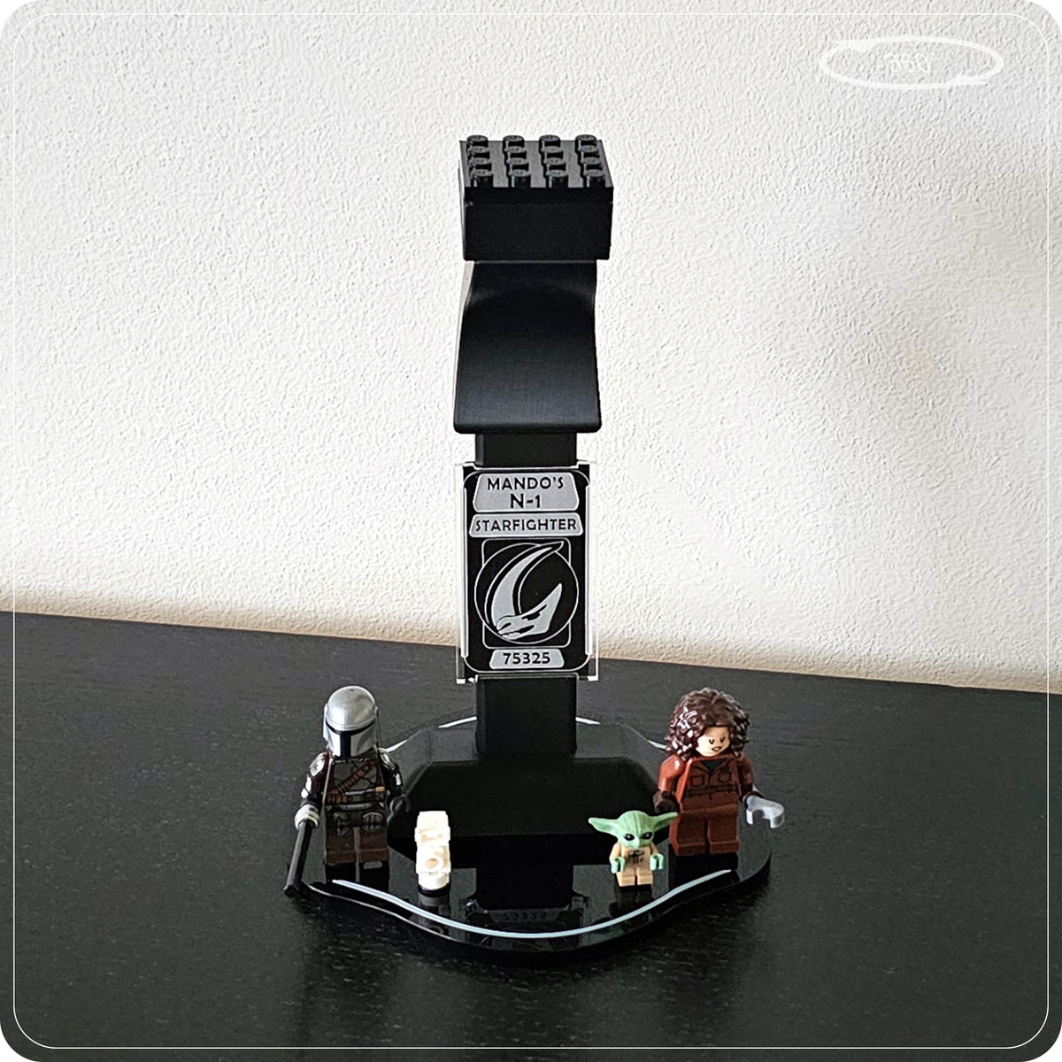 Display stand for LEGO 75325 Mando's N-1 Starfighter - 360° ROTATING SERIES (M1151) - view 14