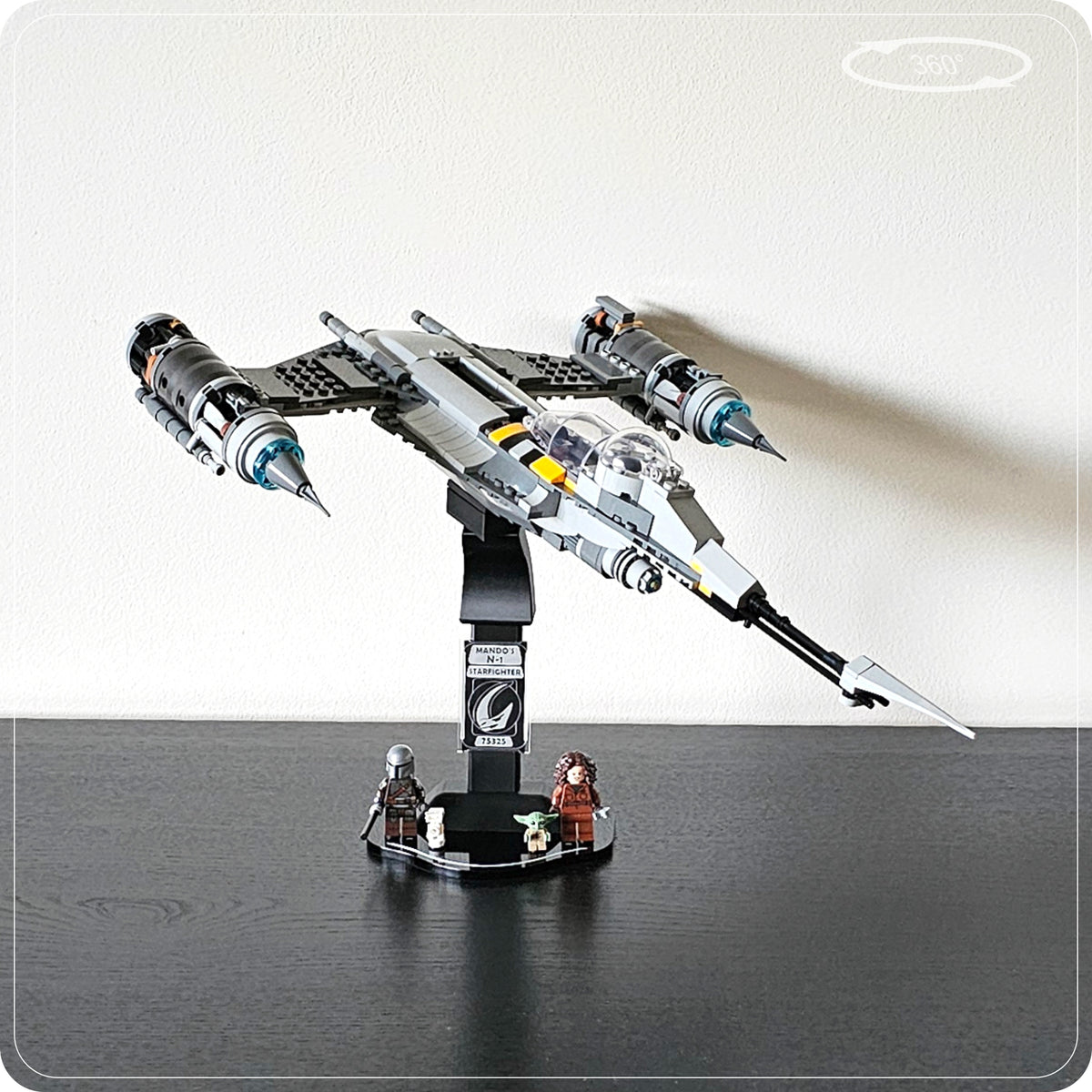 Display stand for LEGO 75325 Mando's N-1 Starfighter - 360° ROTATING SERIES (M1151) - view 17
