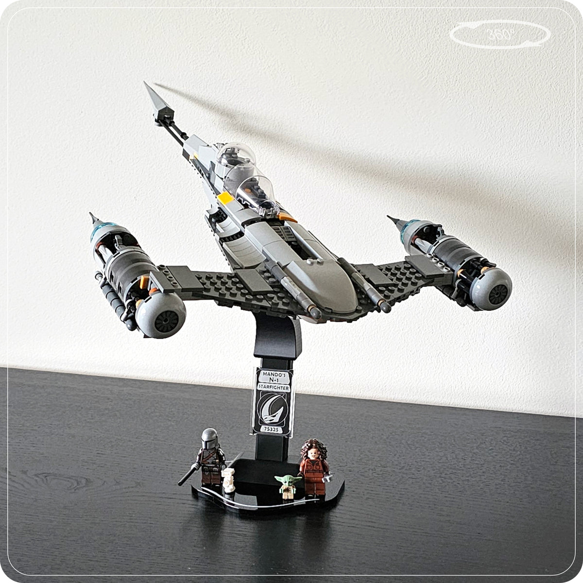 Display stand for LEGO 75325 Mando's N-1 Starfighter - 360° ROTATING SERIES (M1151) - view 20