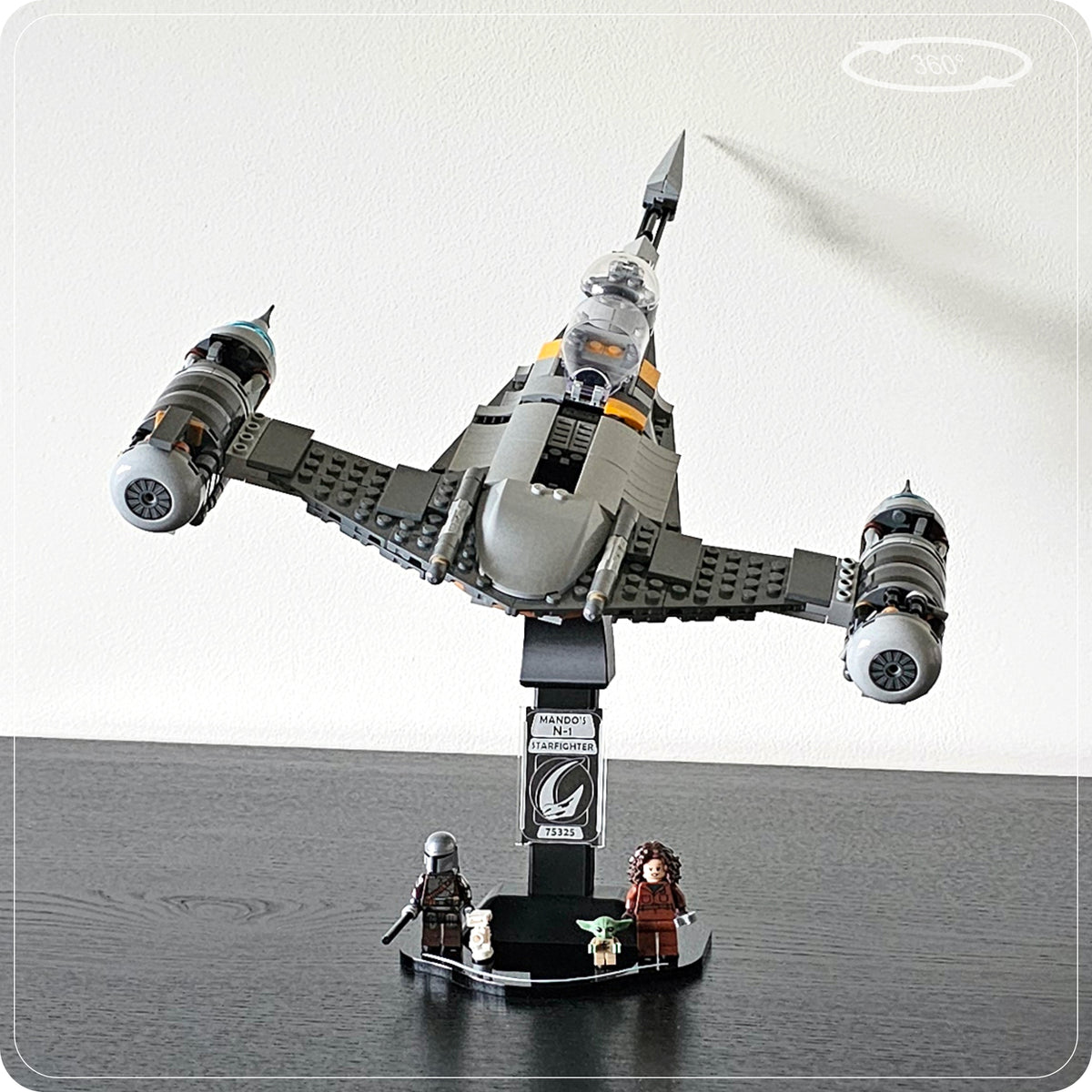 Display stand for LEGO 75325 Mando's N-1 Starfighter - 360° ROTATING SERIES (M1151) - view 21