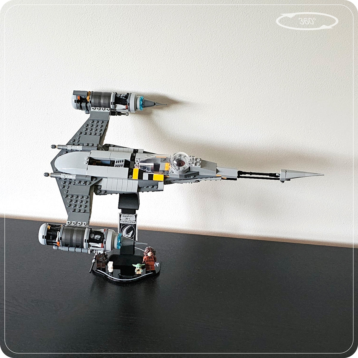 Display stand for LEGO 75325 Mando's N-1 Starfighter - 360° ROTATING SERIES (M1151) - view 29