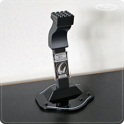 Display stand for LEGO 75325 Mando's N-1 Starfighter - 360° ROTATING SERIES (M1151) - detail view