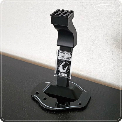 Display stand for LEGO 75325 Mando's N-1 Starfighter - 360° ROTATING SERIES (M1151) - with minifigures