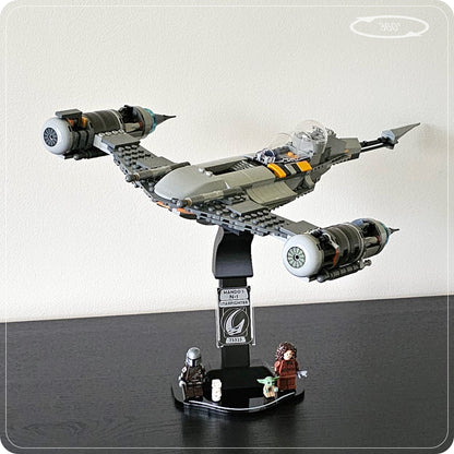 Display stand for LEGO 75325 Mando's N-1 Starfighter - 360° ROTATING SERIES (M1151) - top plate detail