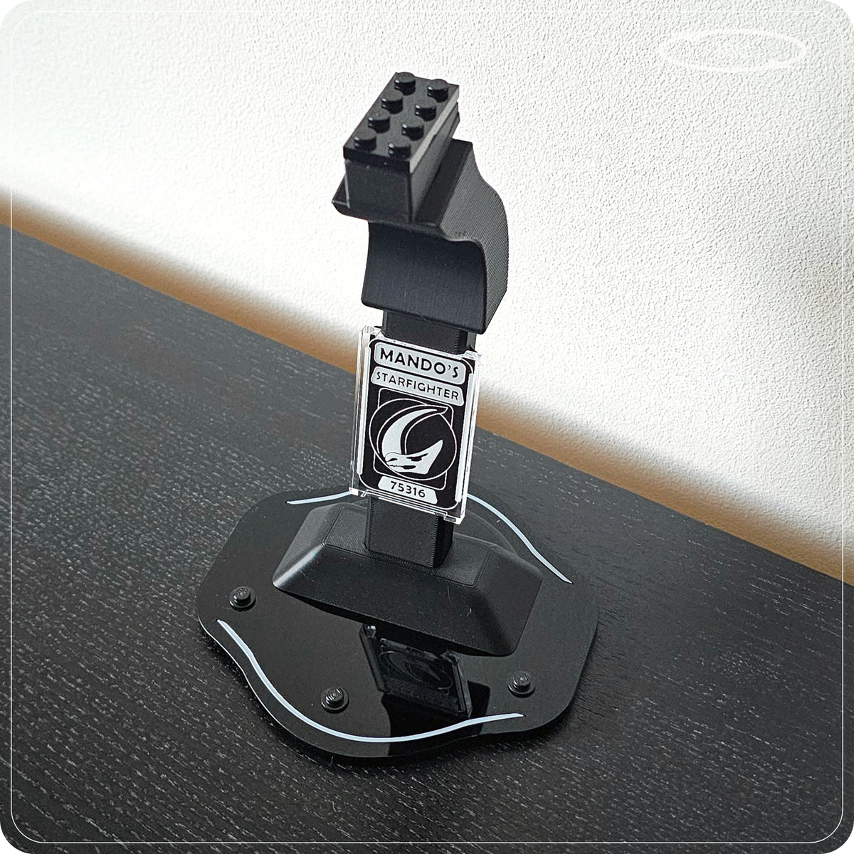 Display stand for LEGO 75316 Mandalorian Starfighter - 360° ROTATING SERIES (M1152) - view 11