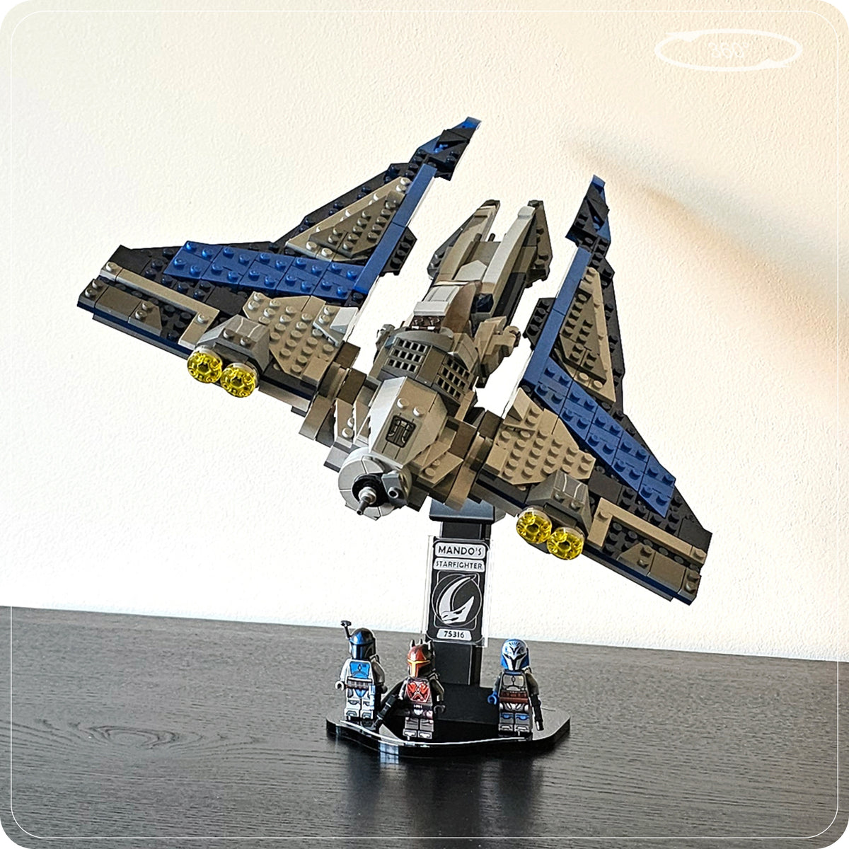 Display stand for LEGO 75316 Mandalorian Starfighter - 360° ROTATING SERIES (M1152) - view 12