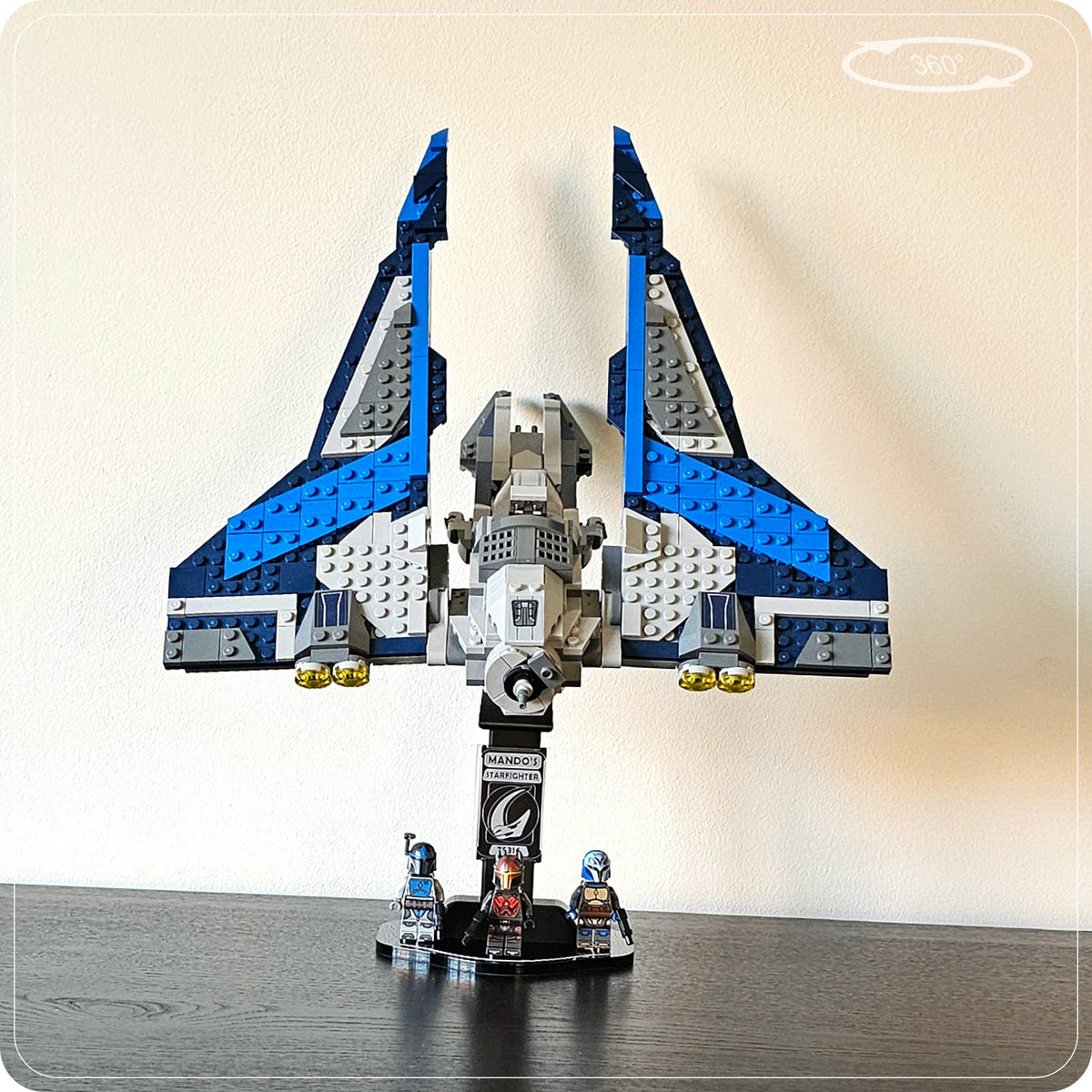 Display stand for LEGO 75316 Mandalorian Starfighter - 360° ROTATING SERIES (M1152) - view 13