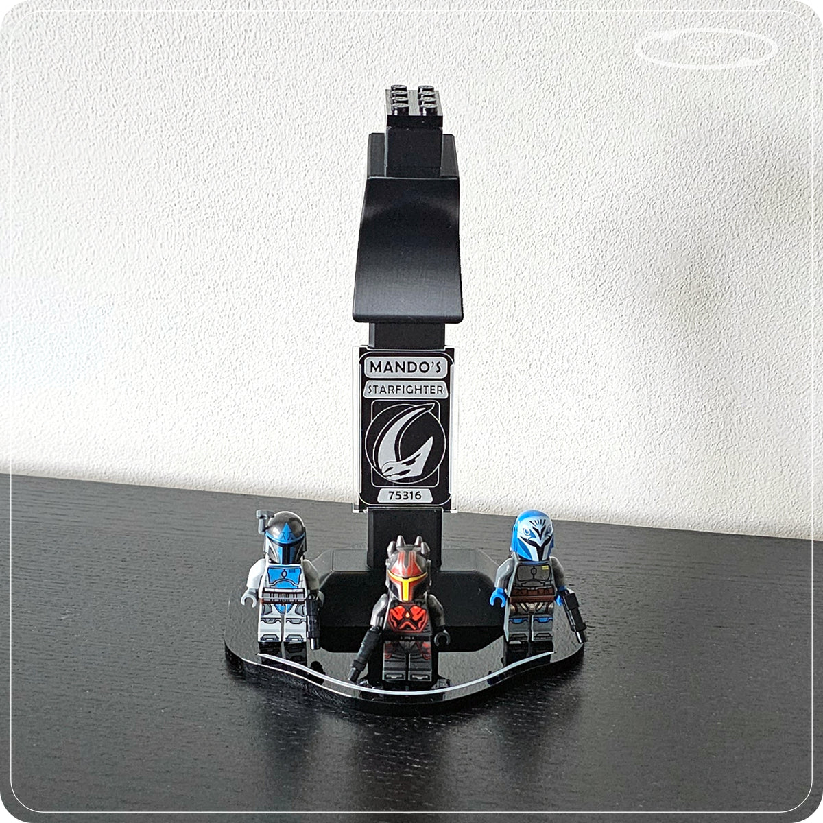 Display stand for LEGO 75316 Mandalorian Starfighter - 360° ROTATING SERIES (M1152) - view 16