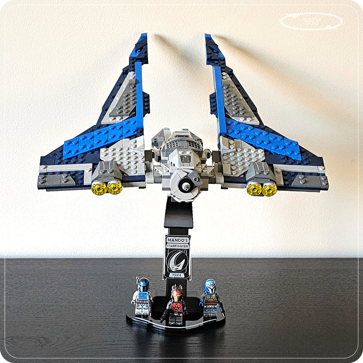 Display stand for LEGO 75316 Mandalorian Starfighter - 360° ROTATING SERIES (M1152) - view 18