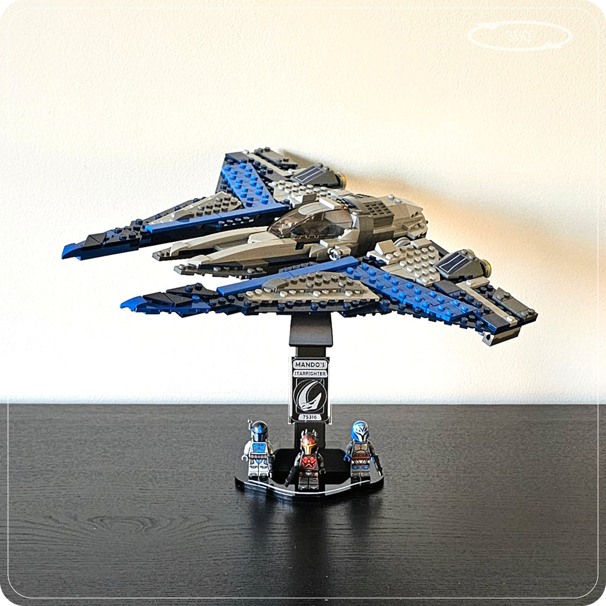 Display stand for LEGO 75316 Mandalorian Starfighter - 360° ROTATING SERIES (M1152) - view 23