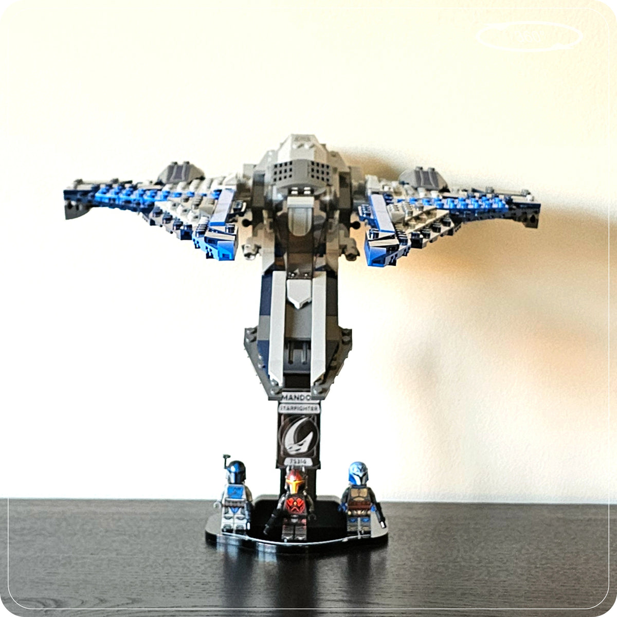Display stand for LEGO 75316 Mandalorian Starfighter - 360° ROTATING SERIES (M1152) - view 26