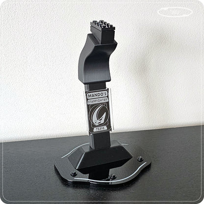 Display stand for LEGO 75316 Mandalorian Starfighter - 360° ROTATING SERIES (M1152) - detail view