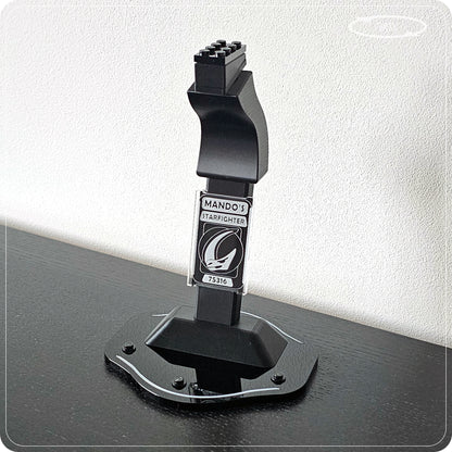 Display stand for LEGO 75316 Mandalorian Starfighter - 360° ROTATING SERIES (M1152) - with minifigures
