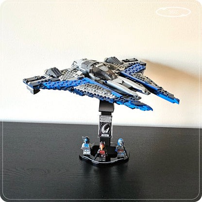 Display stand for LEGO 75316 Mandalorian Starfighter - 360° ROTATING SERIES (M1152) - side view