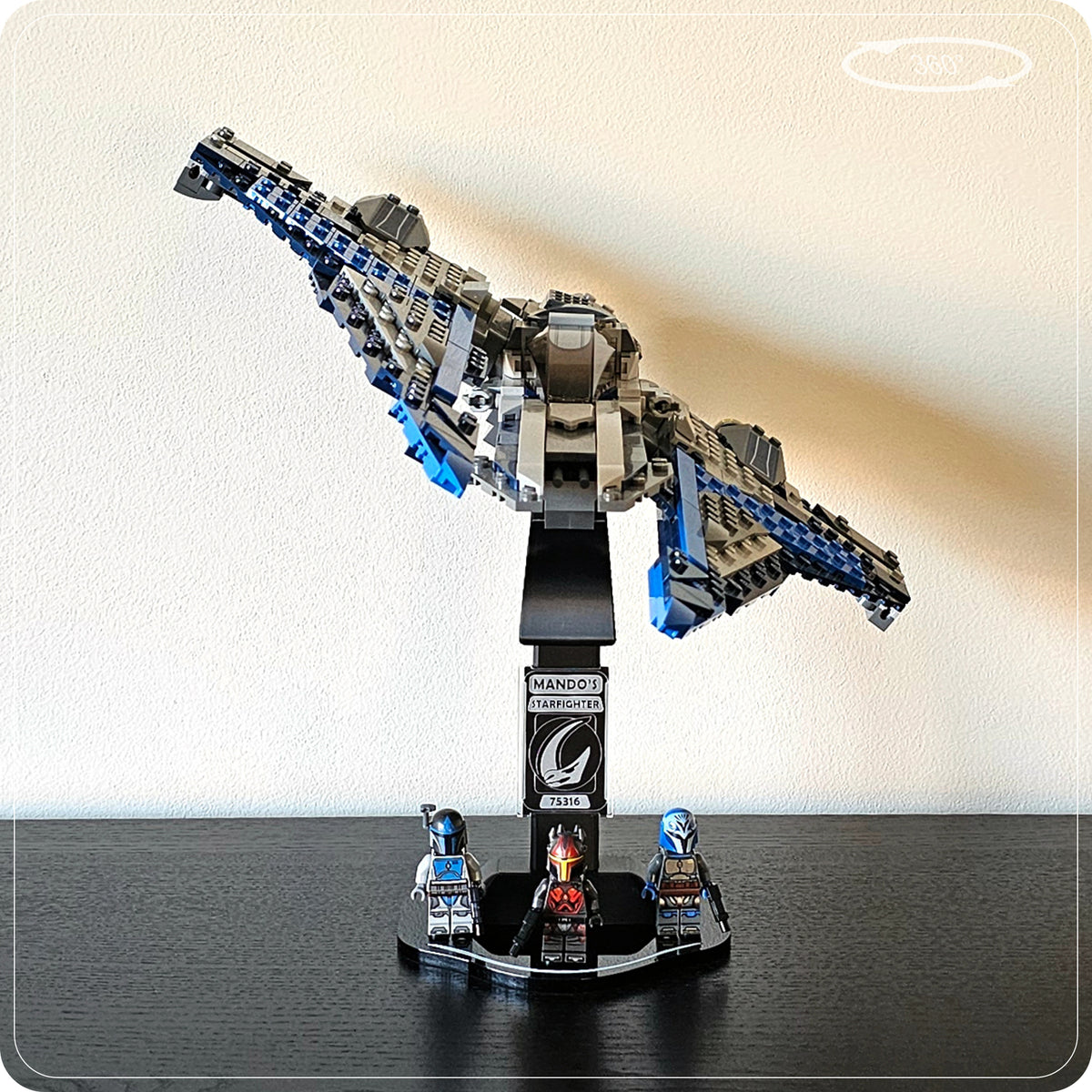 Display stand for LEGO 75316 Mandalorian Starfighter - 360° ROTATING SERIES (M1152) - packaging
