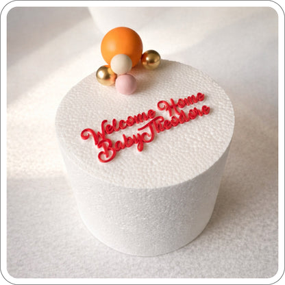 Personalised 3D Printed Flat-Lay Cake Topper | 9cm–12cm (Up to 3 Lines)