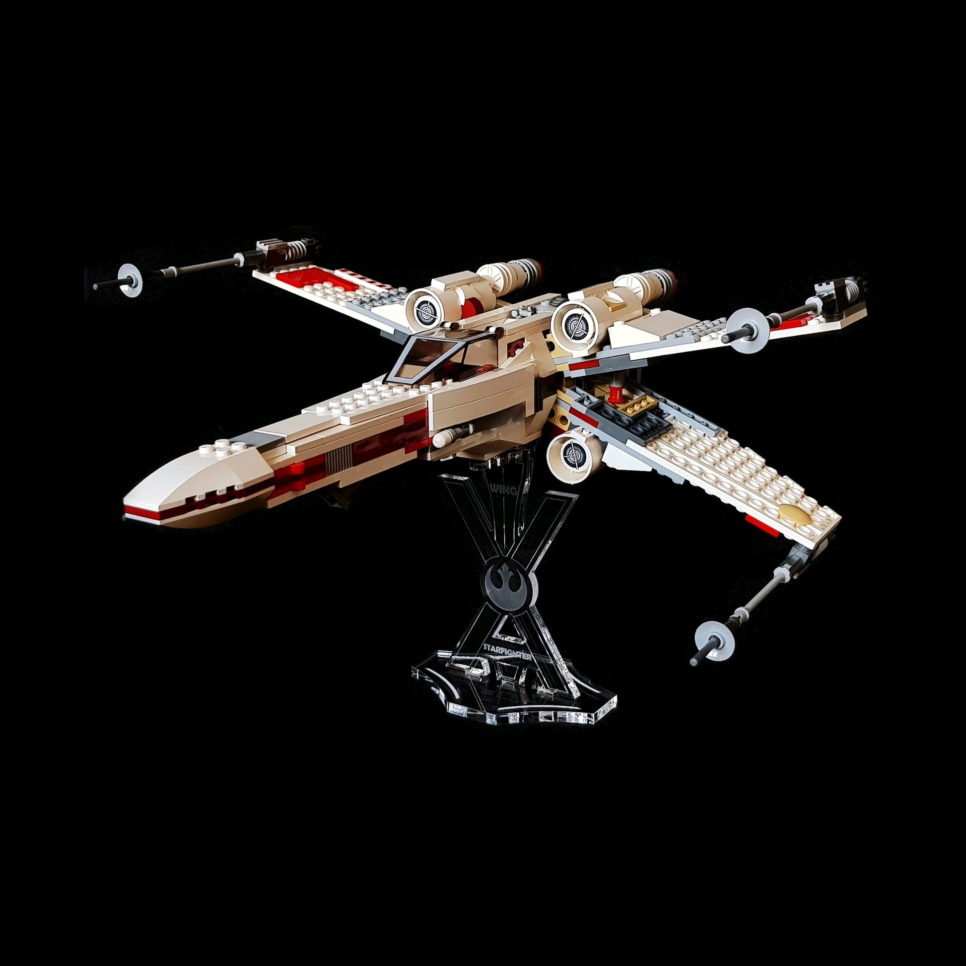 Display stand for Lego 9493-75102-75149 X-Wing fighter (S1012)-1
