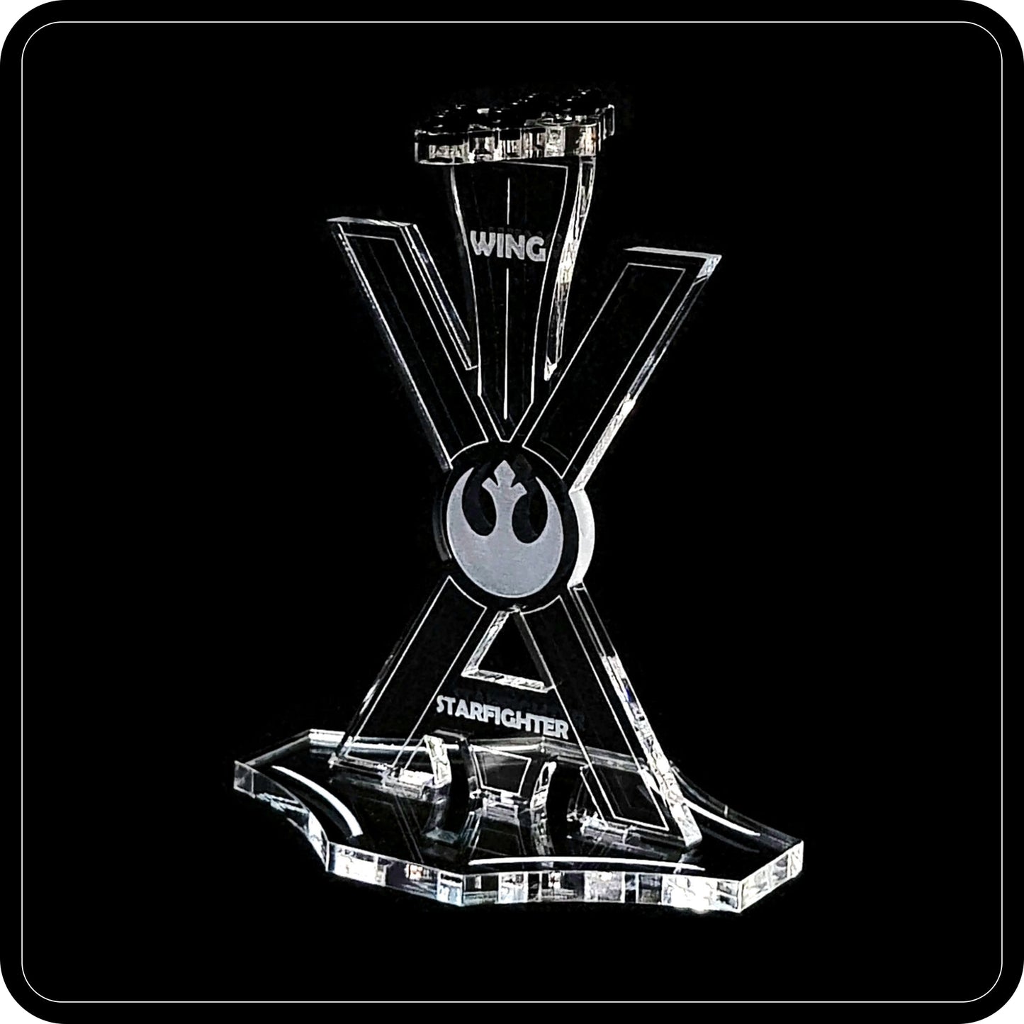 Display stand for Lego 9493-75102-75149 X-Wing fighter (S1012)-2