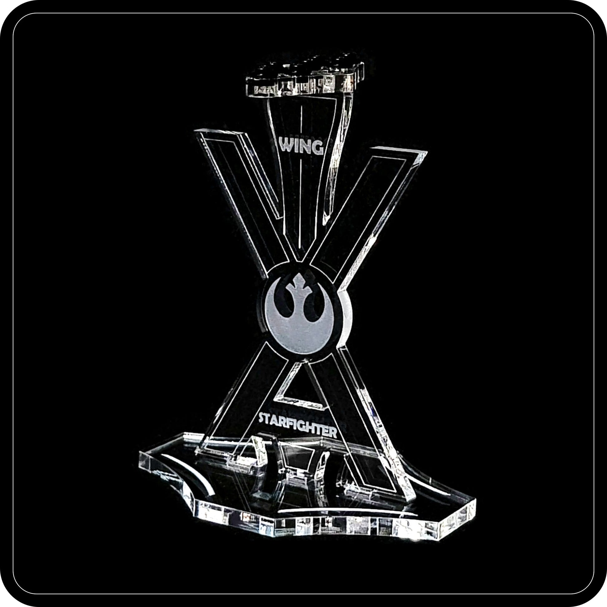 Display stand for Lego 9493-75102-75149 X-Wing fighter (S1012)-2