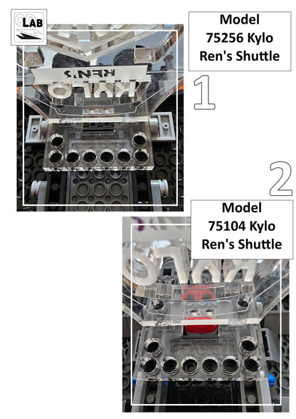Display stand + slots 3D for Lego 75104-75256 Kylo Ren's Command Shuttle (S1027)-f
