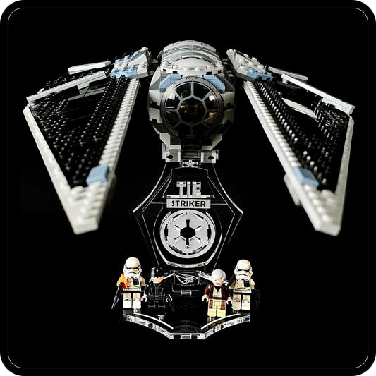 Display stand 3D for Lego 75154 Tie Striker +minifigures slots (S1029)-1