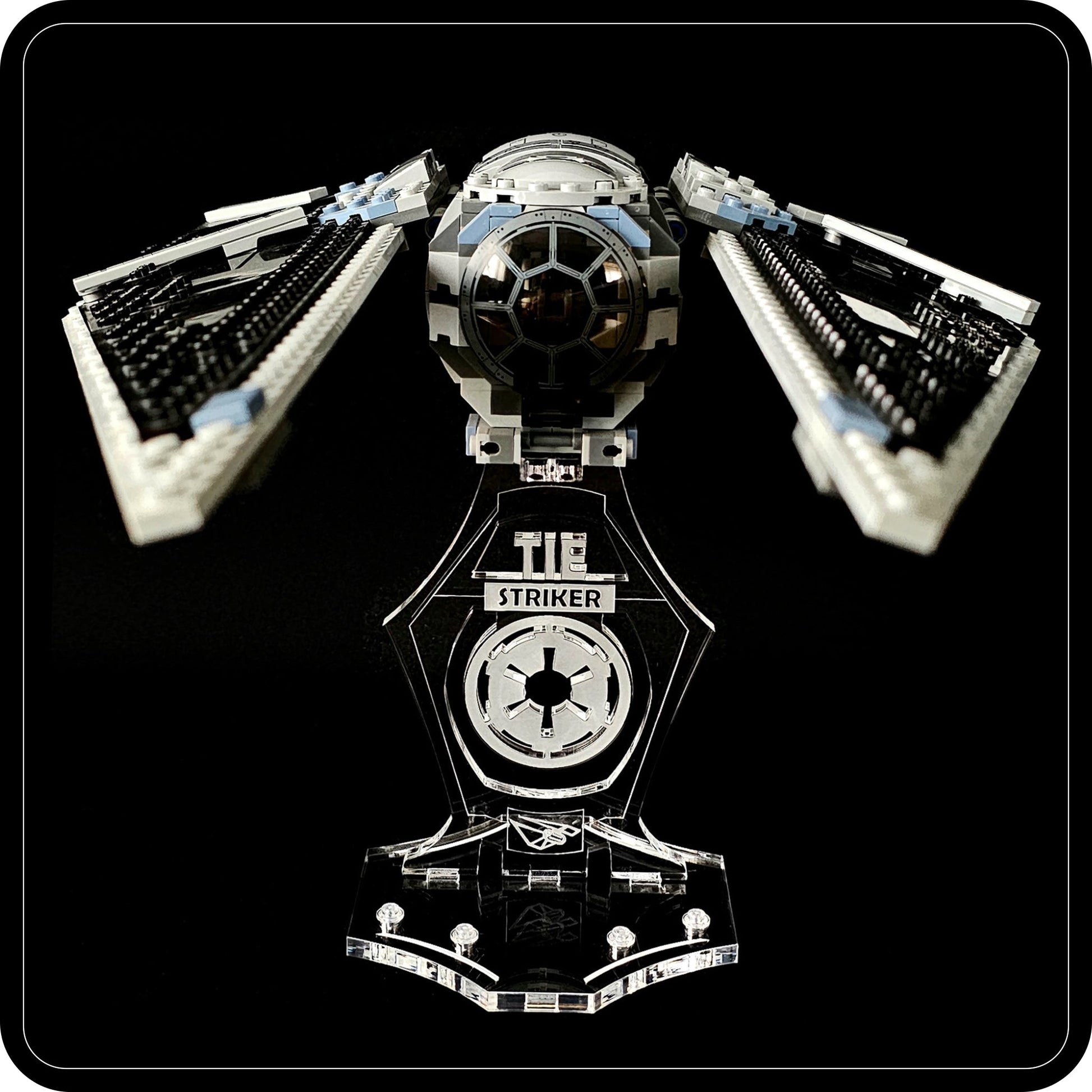 Display stand 3D for Lego 75154 Tie Striker +minifigures slots (S1029)-6