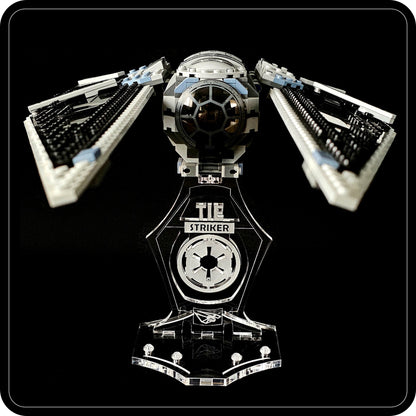 Display stand 3D for Lego 75154 Tie Striker +minifigures slots (S1029)-6