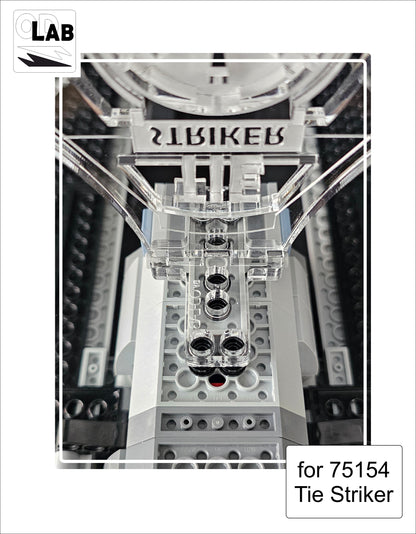 Display stand 3D for Lego 75154 Tie Striker +minifigures slots (S1029)-f