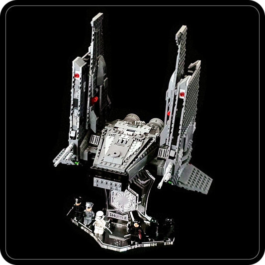 Display stand 3D for Lego 75256-75104 Kylo Ren's Shuttle + minifigs plate(S1063)-1