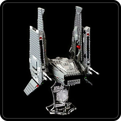 Display stand 3D for Lego 75256-75104 Kylo Ren's Shuttle + minifigs plate(S1063)-8